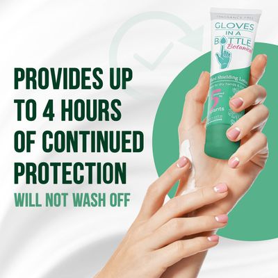 Gloves In A Bottle - Shielding Lotion for Dry Skin, Hand Lotion Travel Size, Protects & Restores Dry Cracked Skin (3.4 Fl Oz (Pack of 1), Botanical)