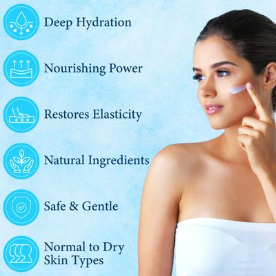 Florencia Marine Moisturizer - Youthful Radiance Face & Neck Cream - Hydrating, Wrinkle-Reducing, Firming Cream with Hyaluronic Acid for Men & Women, 2 oz