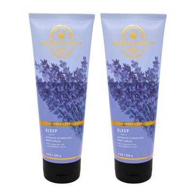 Bath &amp; Body Works Ultra Shea Body Cream, 8oz Each, Pack of 2 (Lavender Vanilla)