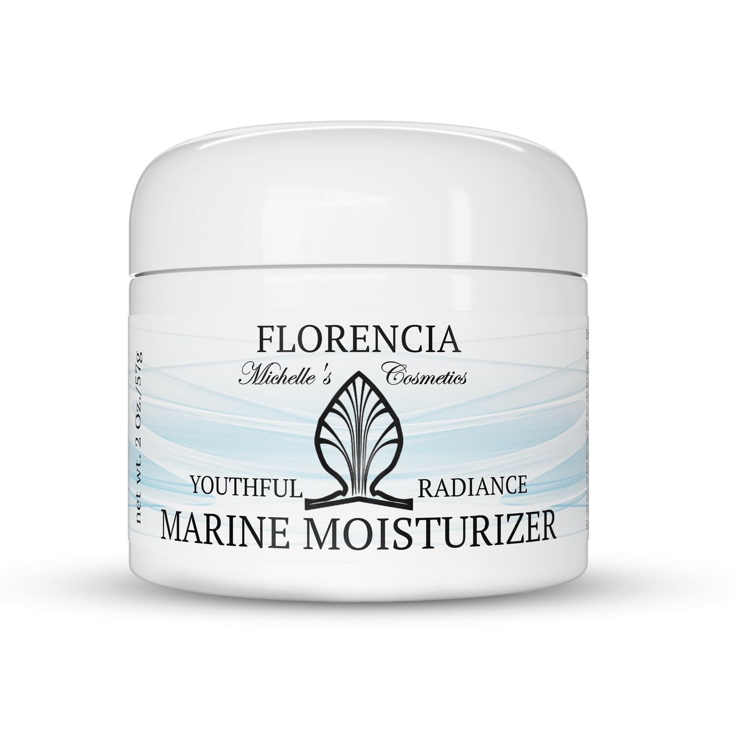 Florencia Marine Moisturizer - Youthful Radiance Face &amp; Neck Cream - Hydrating, Wrinkle-Reducing, Firming Cream with Hyaluronic Acid for Men &amp; Women, 2 oz