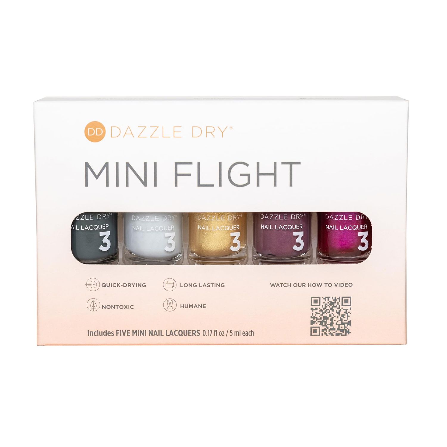 Dazzle Dry Mini Flight - Ethereal Glow Mini Kit - 5 Mini Lacquers