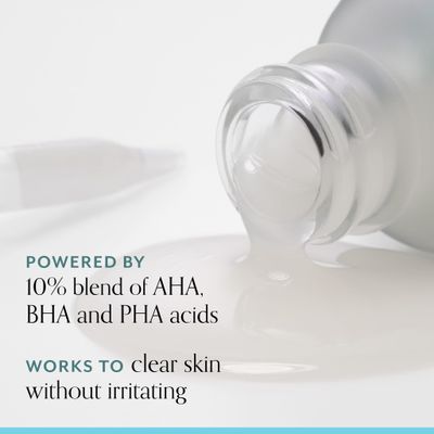 Bliss Clear Genius Clarifying Overnight Liquid Peel - 1 Fl Oz - Clear Pores &amp; Exfoliate Skin - Non-Irritating - Clean - Vegan &amp; Cruelty-Free