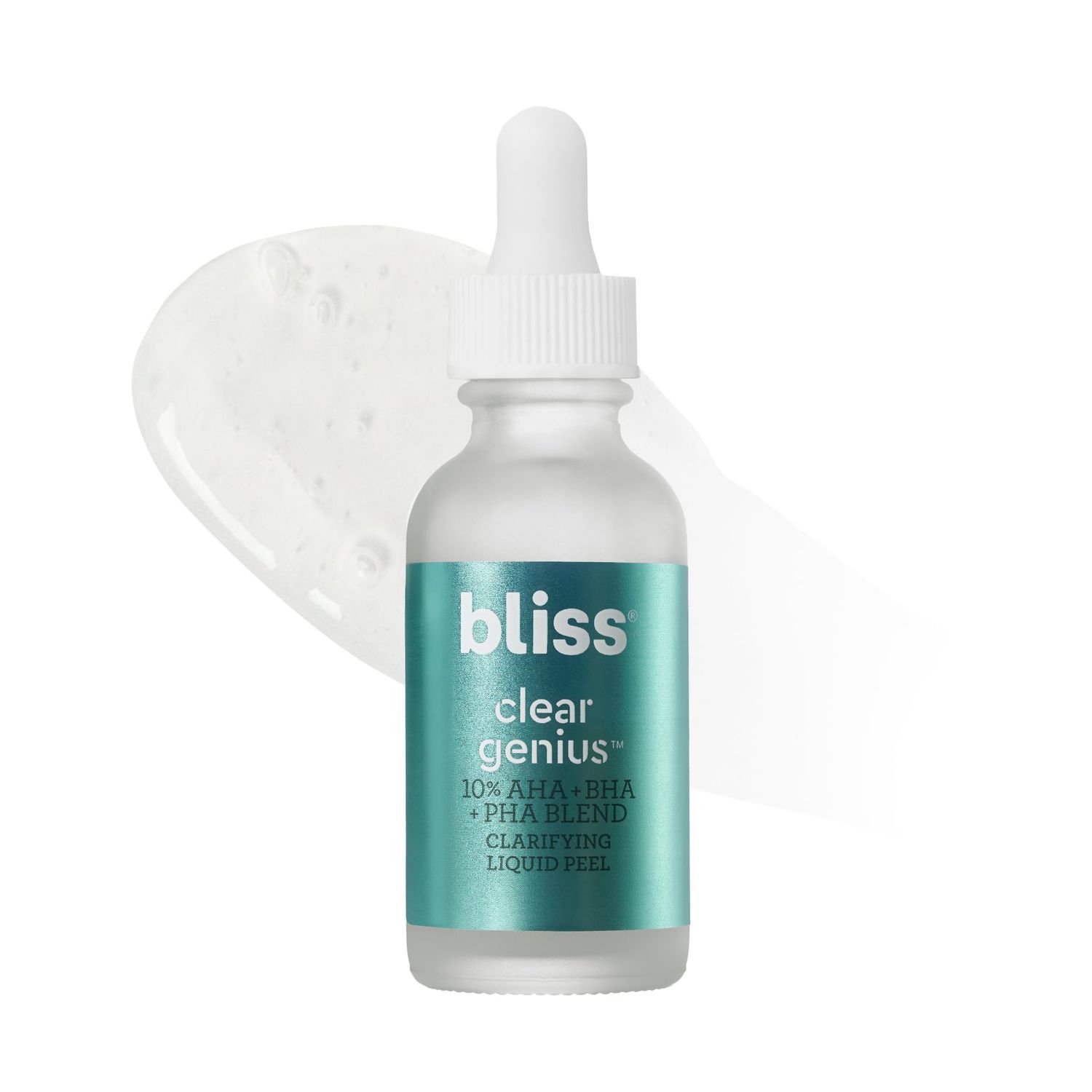 Bliss Clear Genius Clarifying Overnight Liquid Peel - 1 Fl Oz - Clear Pores &amp; Exfoliate Skin - Non-Irritating - Clean - Vegan &amp; Cruelty-Free