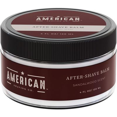American Shaving Co. After Shave Balm for Smooth (Sandalwood Scent), Soothes and Moisturizes Face After Shaving, Treats Redness &amp; Razor Burn, Post Shave Lotion 4 Oz