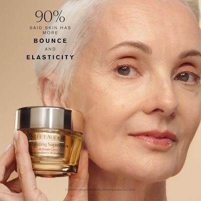 Este Lauder Revitalizing Supreme+ Youth Power Cream Moisturizer with Hyaluronic Acid &amp; Peptides, Anti Aging, 2.5 Ounce