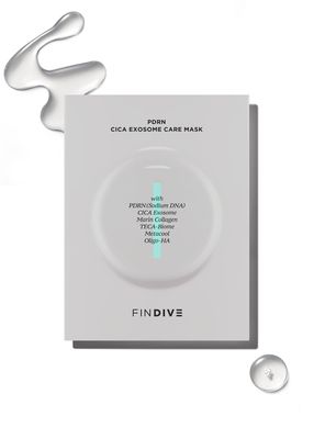 FINDIVE OFFICIAL PDRN CICA Exosome Care Mask, PDRN (Sodium DNA) 5,000ppm, Cica Exosome, Marin Collagen, Soothes, Regenerates Skin, 1.05fl.oz*8