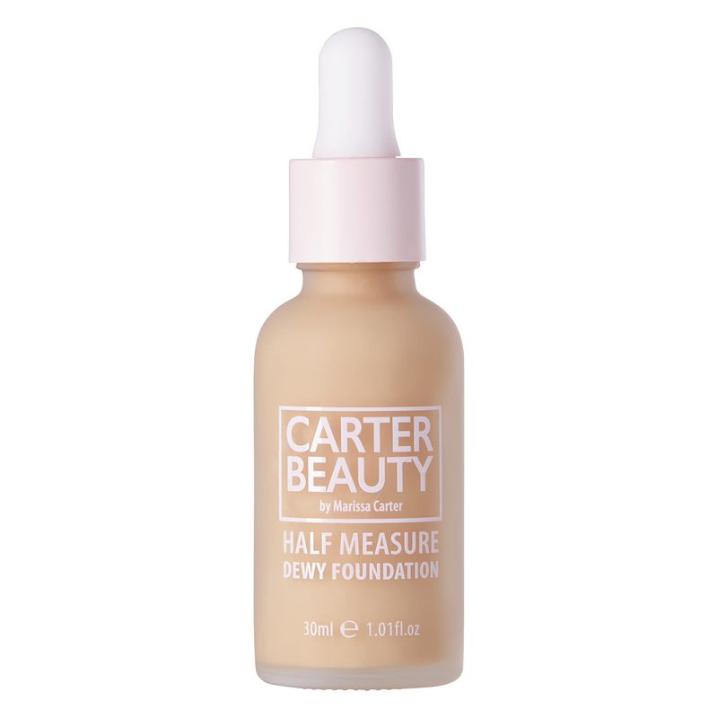 Carter Beauty By Marissa Carter Half Measure Dewy Foundation - Water-Based, Light-To-Medium Sheer Finish - Vegan And Cruelty Free, Paraben And Sulfate Free - Caramel Chew - 1.01 OZ