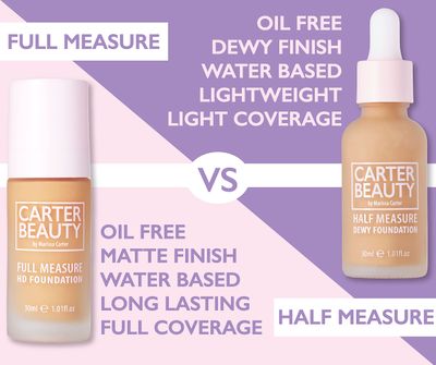 Carter Beauty By Marissa Carter Half Measure Dewy Foundation - Water-Based, Light-To-Medium Sheer Finish - Vegan And Cruelty Free, Paraben And Sulfate Free - Caramel Chew - 1.01 OZ
