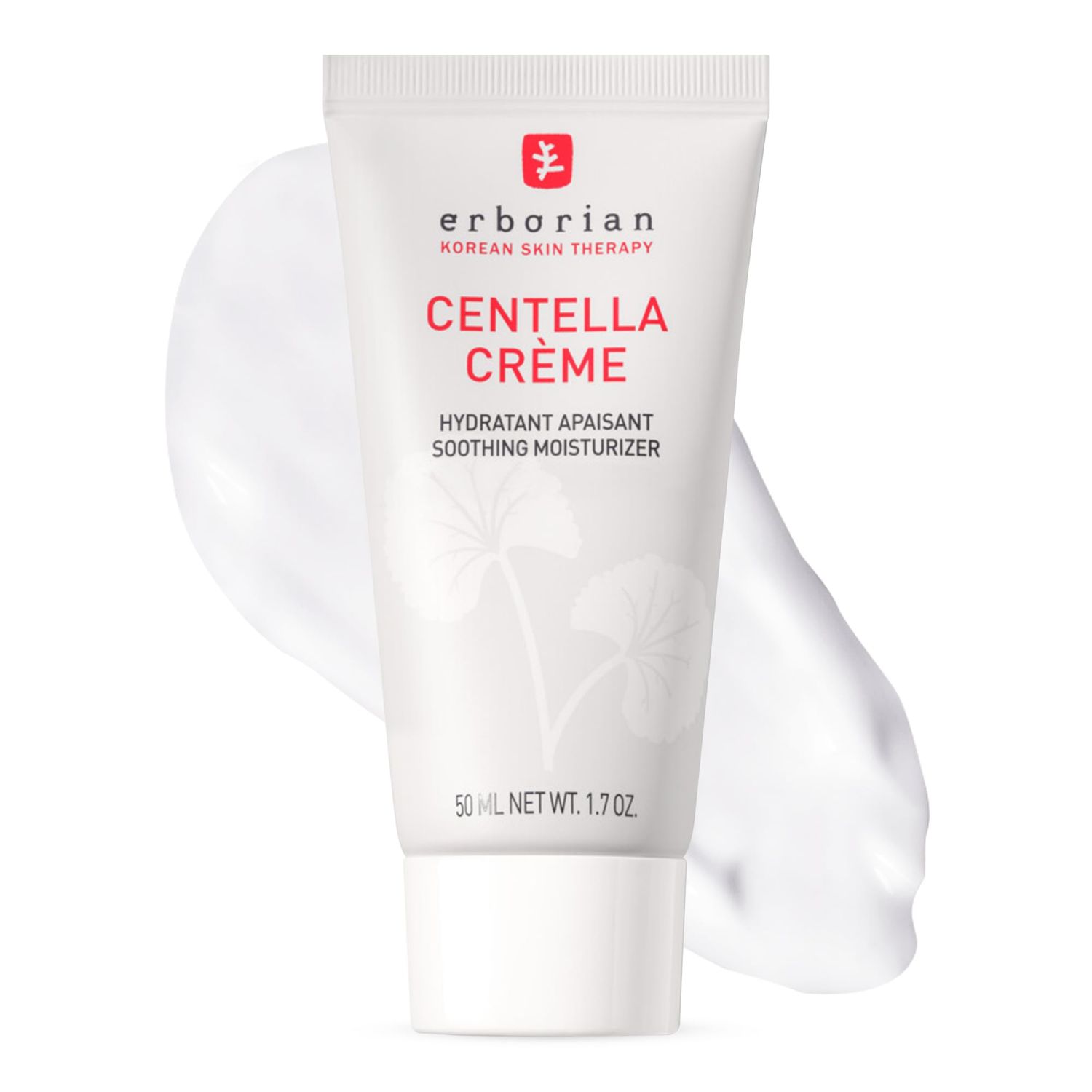 Erborian Face Moisturizer Cream Centella Cream - Ultra Light-Weight Facial Moisturizing Cream with Shea Butter, Hyaluronic Acid, Glycerin &amp; Beta Glucan - Soothes &amp; Hydrates Skin - All Skin Types, 50ml