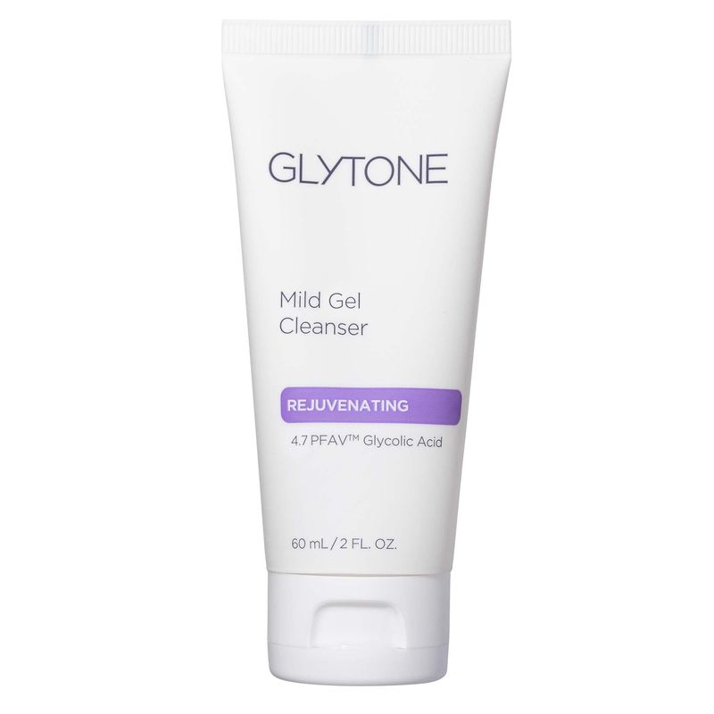 Glytone Mild Gel Exfoliating Cleanser, Pure Glycolic Acid Face Wash for Moisturizing &amp; Rejuvenating Skin, Vegan &amp; Fragrance-Free Face Exfoliator Scrub for All Skin Types, 2 fl. Oz.