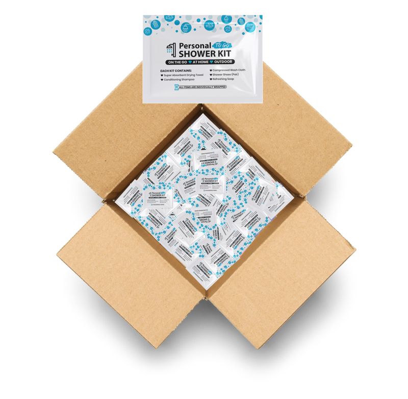 Compact Personal Shower Kit To-Go- Your Hygiene Companion for Travel, Gym, and Outdoor Adventures (100)