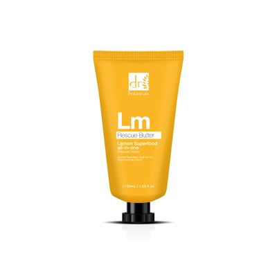 Dr Botanicals Lemon Rescue Body Butter w/Shea - Spa Quality Moisturizer - Dry Skin - Feet - Elbows - Knees - Coconut Lemongrass &amp; Almond Oil - Penetrates Fast - Soft Supple &amp; Radiant - 1.69oz