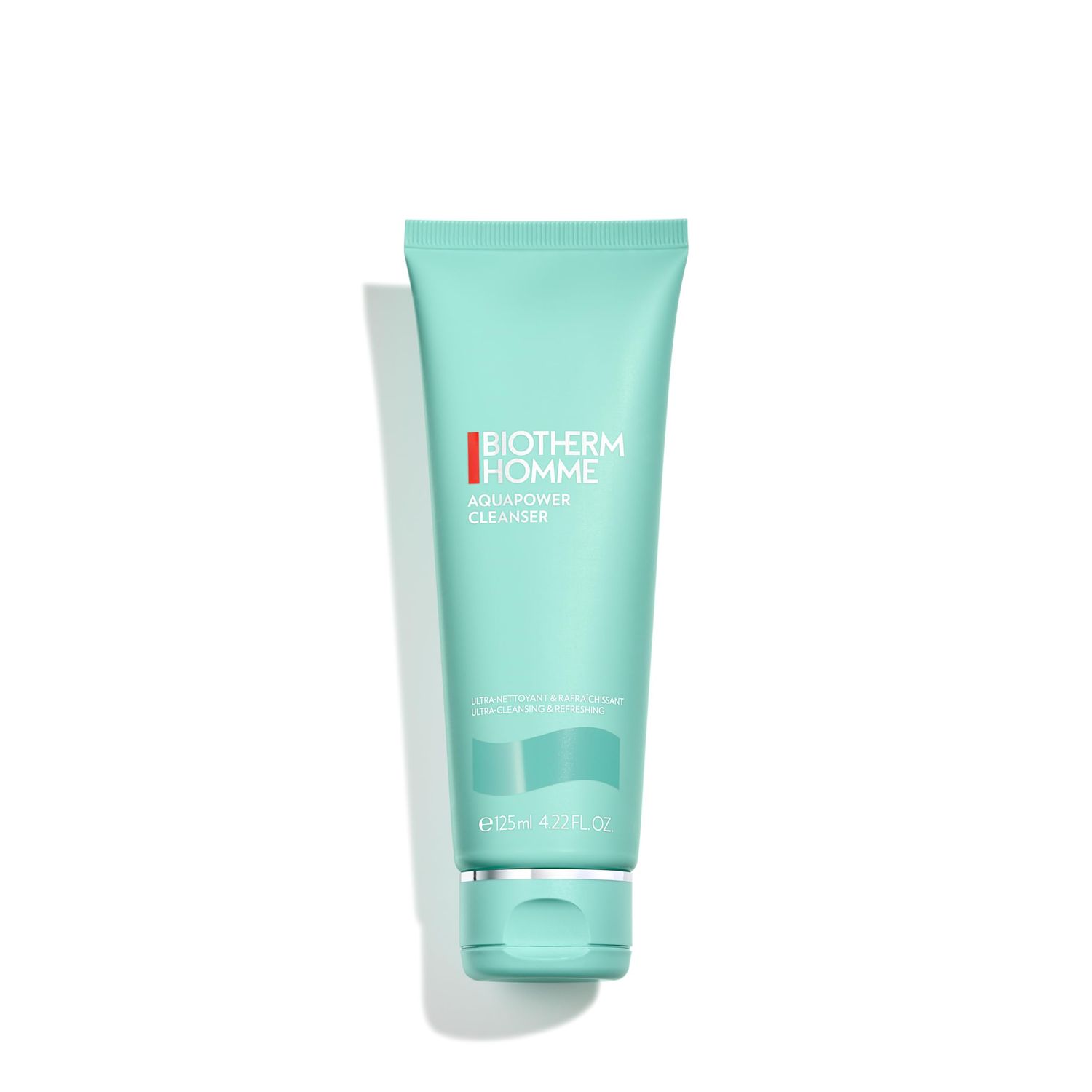 Biotherm Homme Aquapower Cleanser for Oily and Dry Skin with Oligo Elements for Clean, Fresh, Hydrated Skin, Suitable for all Skins, for Fresh Skin Ready for Shave, Tube, 4.2 Fl. Oz.