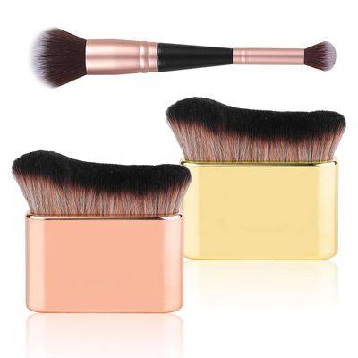 3 Pcs Foundation Makeup Brush Professional Self Tan Brush Kabuki Brush for Body Leg Face Double Sided Blending Brush for Powder Foundation Blusher Shadow Bronzer