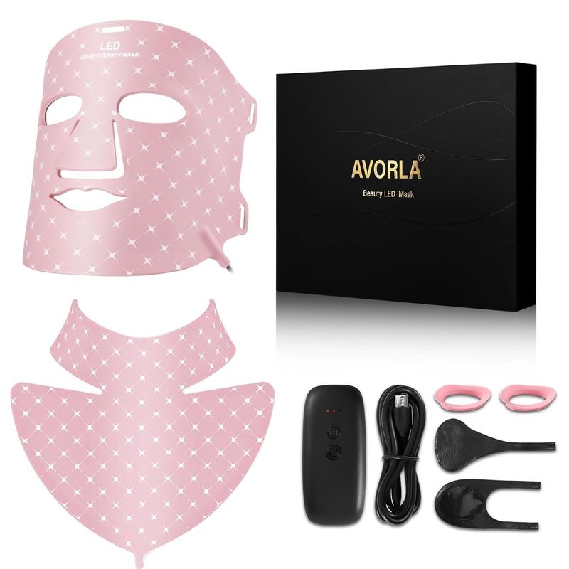 Avorla Beauty LED Light Mask -infrared light therapy red light therapy led facial light Photons Facial Skin Care Wrinkle reduce anti-acne facial light acne treatment beauty device-KFB265