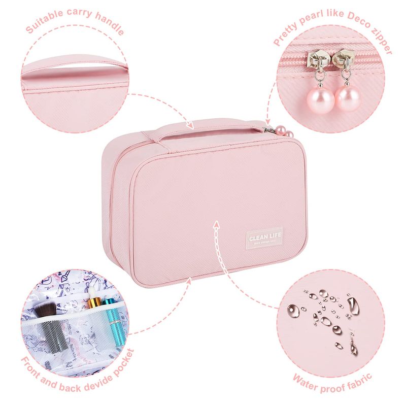 DDUTAR Travel Toiletry Bag for Women,Waterproof Hanging Toiletry Bag, Portable Travel Organizer for Full-Sized Shampoo, Container, Cosmetic, Skin Care Tools