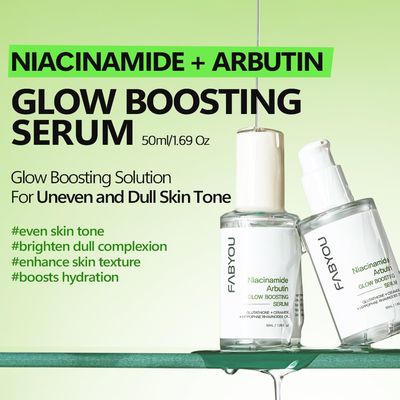 FABYOU Niacinamide Arbutin Glow Boosting Serum 1.69 Oz - Clarifying, Pore Care with 10% Niacinamide & Arbutin. Fast Absorbing,Radiant Skin Tone-Korean Skin Care