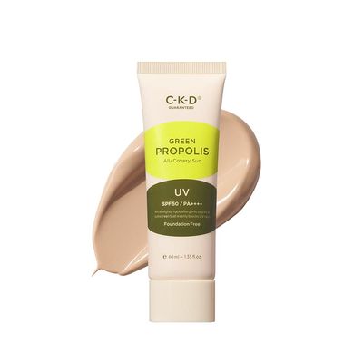 CKD: Green Propolis All Recovery Sun cream, SPF 50, PA++++ 40ml: BB cream+ Sun cream, Red Blemish Fomula, 39.8% of green Propolis extract