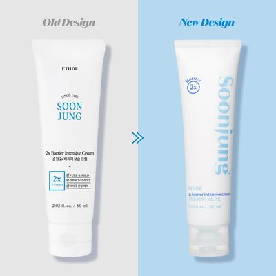 ETUDE SoonJung 2x Barrier Intensive Cream 60ml (23AD) | Hypoallergenic Shea Butter Hydrating Facial Cream for Sensitive Skin, Water-oil Balance Panthenol Heals Damaged Skin | Korean Skin care, Kbeauty