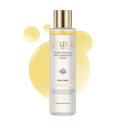dAlba Italian White Truffle First Aromatic Toner, Vegan Skincare, Gentle Hydrating Toner with White Truffles, Weakly Acidic Toner, Skin Texture Enhancement, Surfactant Free