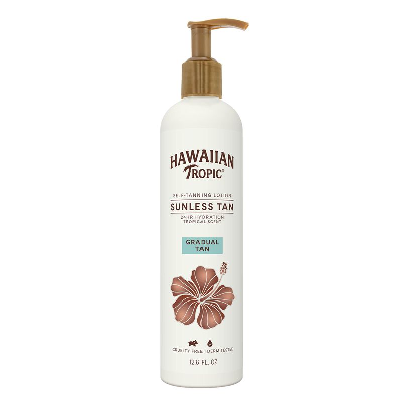 Hawaiian Tropic Sunless Tan Gradual Tanning Lotion, 12.6oz | Gradual Tan Self Tanning Lotion, Sunless Tanner, Hawaiian Tropic Tanning Lotion, 12.6oz