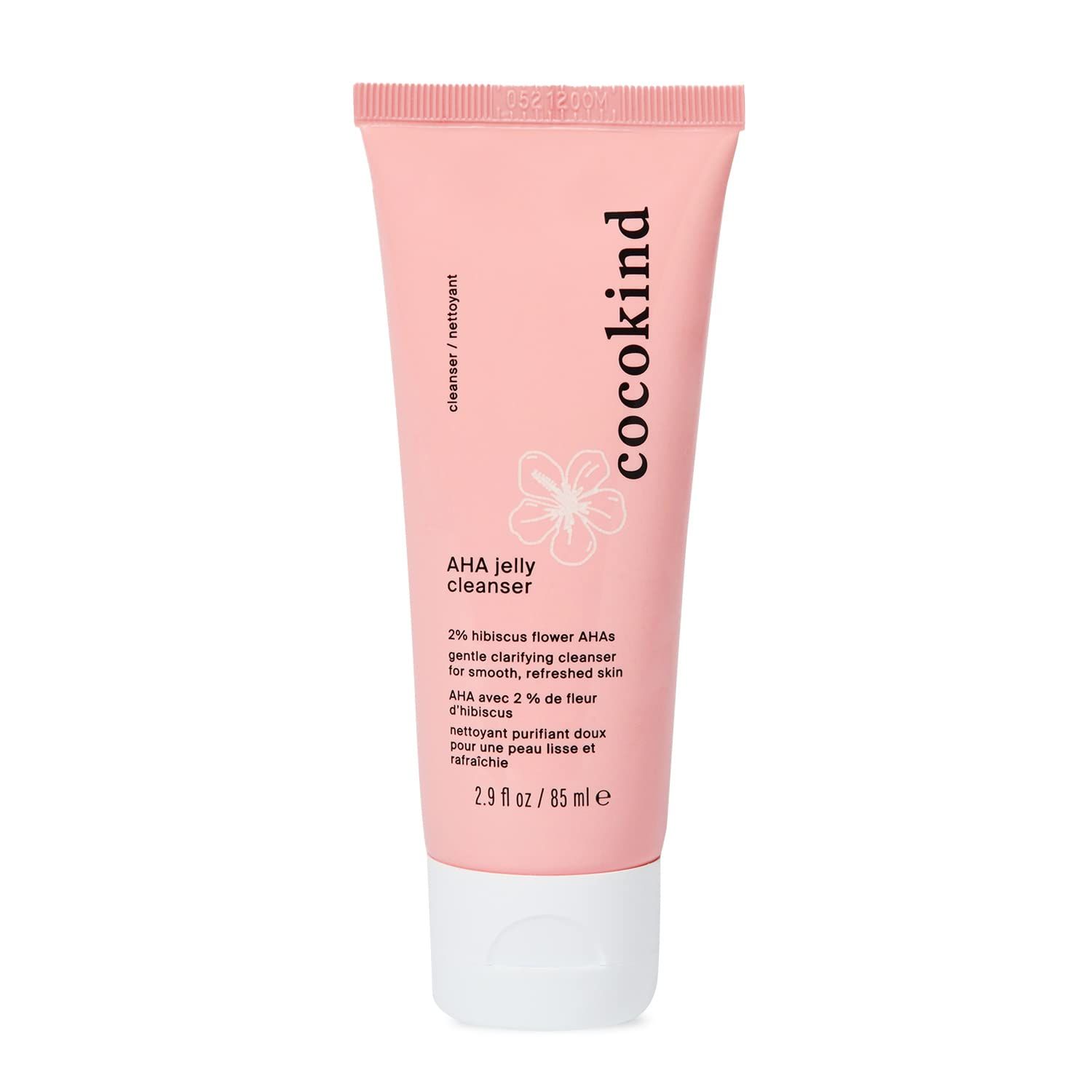 Cocokind AHA Jelly Cleanser, Gentle Face Wash and AHA BHA Cleanser with Hyaluronic Acid, Exfoliating Face Wash for Oily Skin