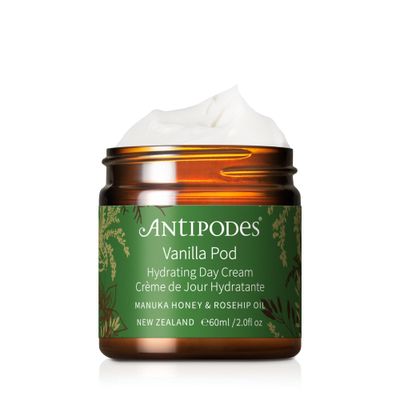 ANTIPODES Vanilla Pod Hydrating Day Cream ? Anti Aging Face Moisturizer For Dry Skin ? with Rosehip Oil, Avocado Oil &amp; Antioxidant Skincare Ingredients ? Dry Skin &amp; Normal Skin ? 60ml, 2 fl. Oz