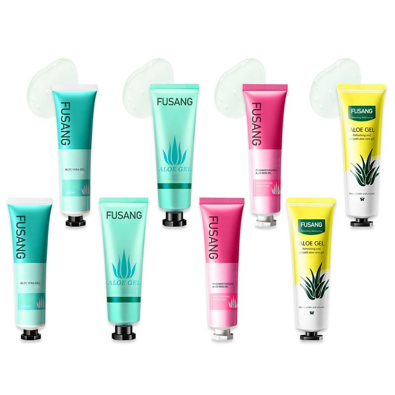 Fusang 8Pcs Organic Aloe Vera Gel for After Sun Skin Care,Natural Moisturizing Aloe Vera Gel for Face &amp; Body,Easy to Portable Face Moisturizer,Travel Size Pure Vera Aloe Gel for all Skin Types