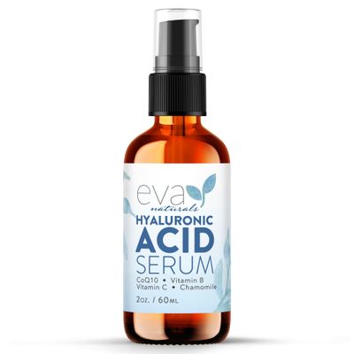 Eva Naturals Pure Hyaluronic Acid Serum For Face - Facial Serum - Wrinkles and Fine Lines - Perfect Hydrating Serum for Face and Dry Skin - Pairs with Vitamin C Serum (2 Oz)