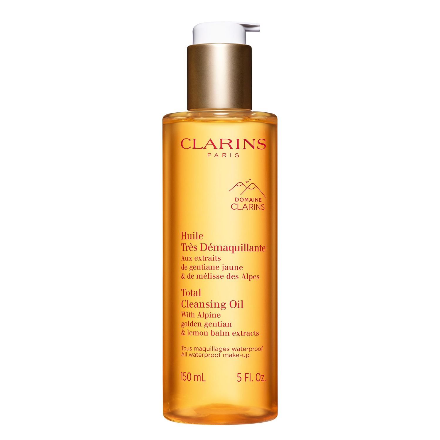 Clarins Total Cleansing Oil | Removes Long-Wearing, Heavy and Waterproof Makeup and Pollutants | Preserves Skin&#39;s Microbiota | Easy Rinse | Safe For Use On Face, Eyes and Lips | Dermatologist Tested