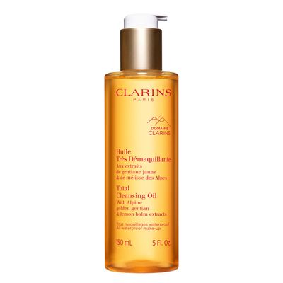 Clarins Total Cleansing Oil | Removes Long-Wearing, Heavy and Waterproof Makeup and Pollutants | Preserves Skin&#39;s Microbiota | Easy Rinse | Safe For Use On Face, Eyes and Lips | Dermatologist Tested