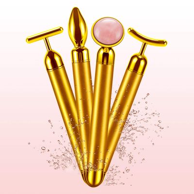 DANGSHAN 4-in-1 Face Massager Roller 24k Golden Face Roller, Arm Eye Nose Massage for Face Facial Massager Skin Care Tools
