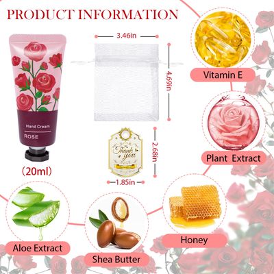 12 Pack Hand Cream for Women, Mini Hand Lotion Travel Size for Dry Cracked Hands, Hand Moisturizer Set for Christmas Gifts, Mother's Day, Teacher Appreciation and Bridesmaid Gifts