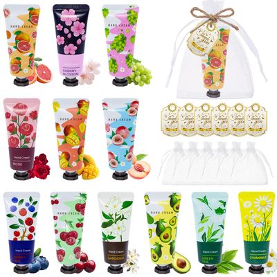 12 Pack Hand Cream for Women, Mini Hand Lotion Travel Size for Dry Cracked Hands, Hand Moisturizer Set for Christmas Gifts, Mother&#39;s Day, Teacher Appreciation and Bridesmaid Gifts