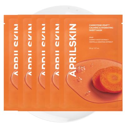 APRILSKIN Carrotene IPMP Calming &amp; Hydrating Sheet Mask 5EA