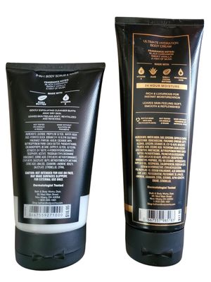 Bath and Body Works Men's Noir Ultimate Hydration Body Cream and Body Scrub