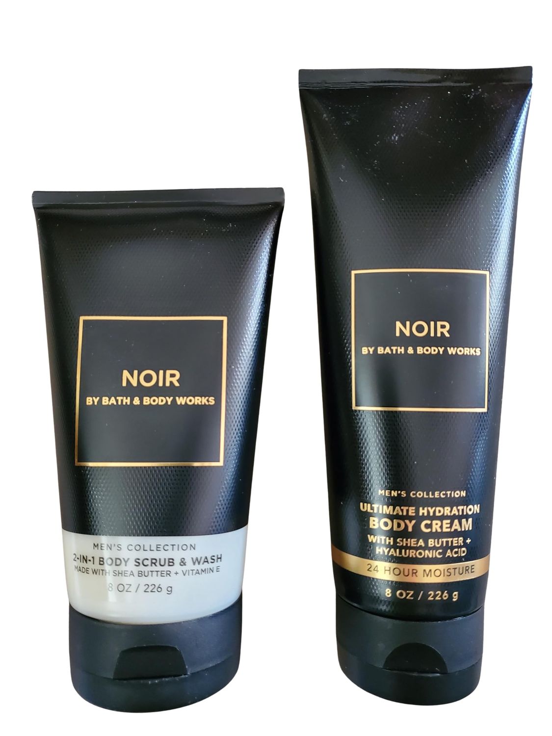 Bath and Body Works Men's Noir Ultimate Hydration Body Cream and Body Scrub