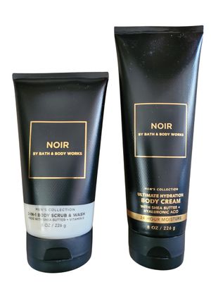 Bath and Body Works Men&#39;s Noir Ultimate Hydration Body Cream and Body Scrub