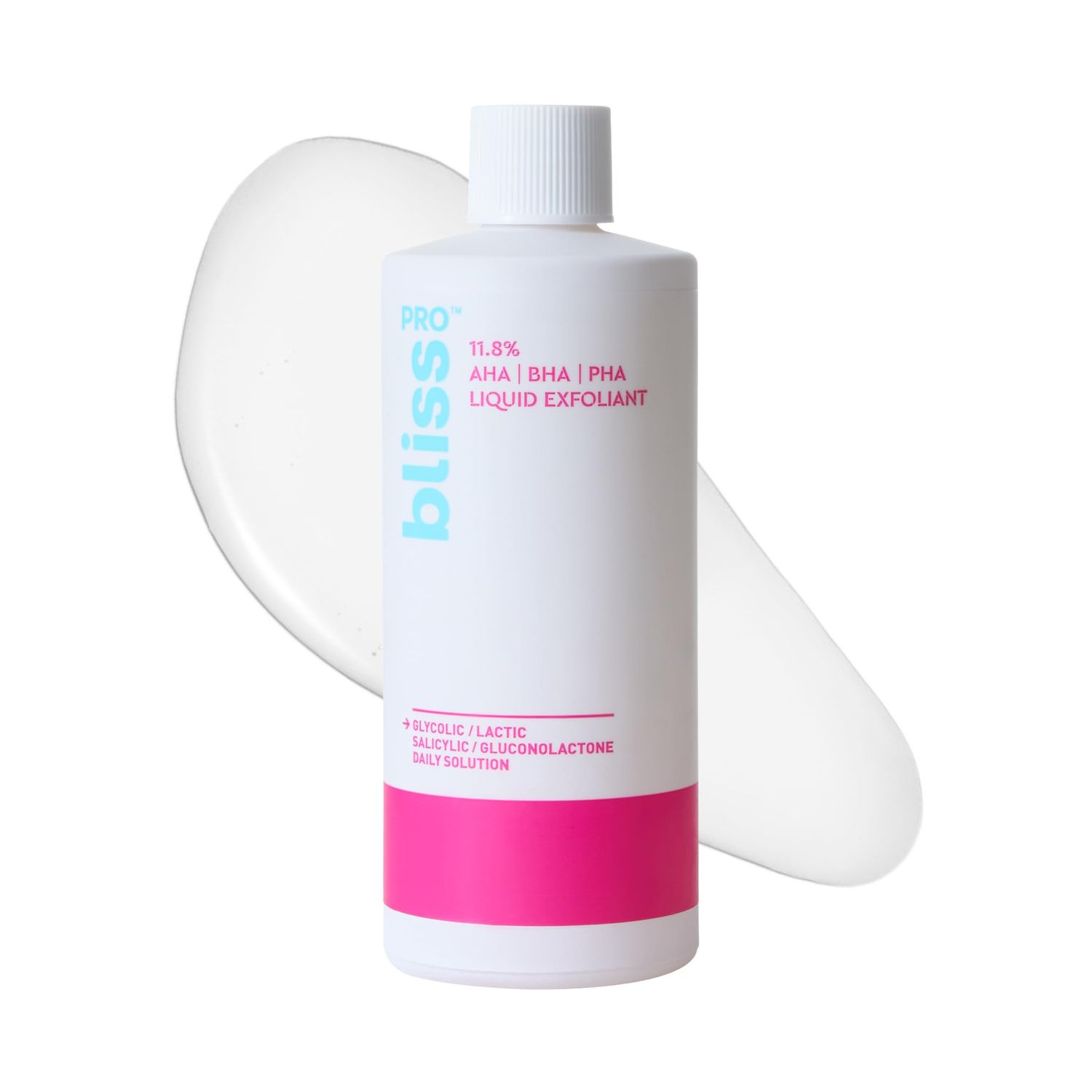 BlissPro Liquid Exfoliant - Weekly Exfoliating Treatment with 11.8% AHA, BHA, PHA - 4 Fl Oz | Smooths Skin Texture, Reduces Pores &amp; Fine Lines