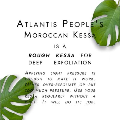 Atlantis People's Moroccan Exfoliating Glove - Body Scrubber &amp; Dead Skin Remover, Skin Cleanser &amp; Exfoliating Mitt, Clogged Pores, Dry Skin Dirt, Microdermabrasion At Home, Exfoliator Fake Tan Removal