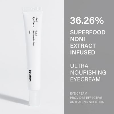 celimax Real Noni Eye Cream | with Noni Extract &amp; Bakuchiol (Retinol), For Wrinkle, Crows Feet &amp; Under Eye, Dark Circles, Hydrating, Sensitive For Skin, 20ml