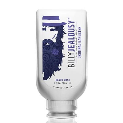 Billy Jealousy Original Gangster Beard Wash for Smooth, Manageable &amp; Frizz-free Beard, Beard Care Enriched with Hydrating Aloe &amp; Strengthening &amp; Conditioning Green Tea Extract, 8 Fl Oz