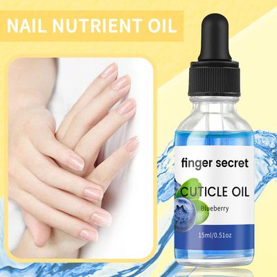 finger secret Cuticle Oil for Nails 15ml,Nail Cuticle Oil for Moisturizes&amp;Strength Nails,Natural Cuticle Oil for Nails with Vitamin E,Blueberry Aroma Cuticle Oil for Nail Skin Care Treatment