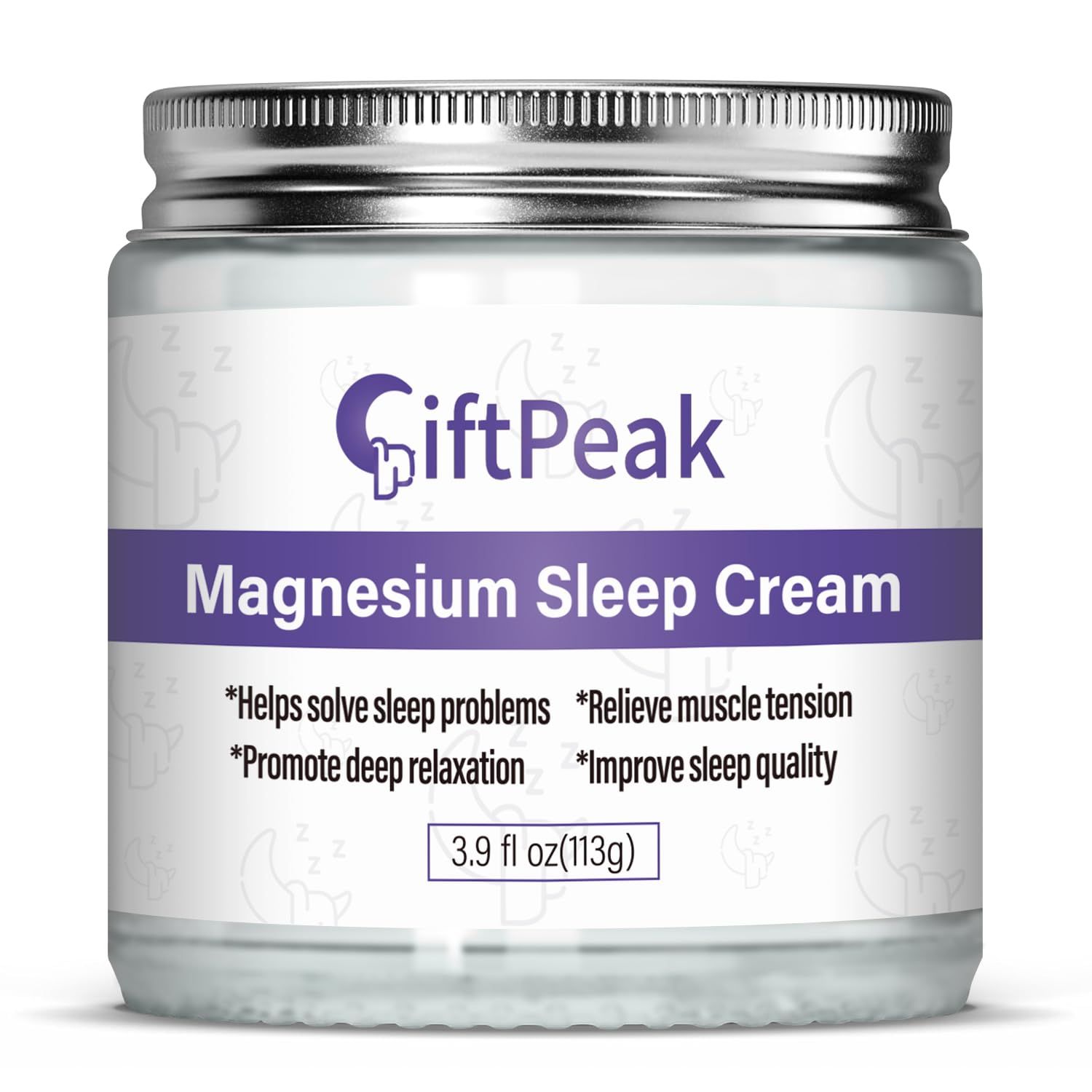 GiftHarbor Magnesium Lotion for Sleep,Magnesium Cream for Sleep Magnesium Butter Soothes Muscle Tension Magnesium Lotion for Kids Topical Magnesium Butter for Calm &amp; Relaxation - Lavender - 4fl oz