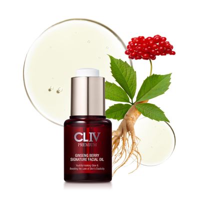 CLIV Ginseng Berry Signature Facial Oil, Glassy Glow, Boosting the Look of Skin&#39;s Texture, Moisturizing and Nourishing, Authentic Korean Skincare (20ml, 0.67 fl.oz)
