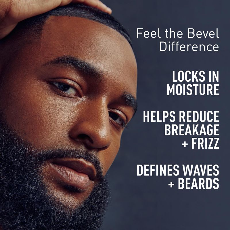 Bevel Beard Balm &amp; Hair Pomade for Waves with Coconut Oil and Shea Butter, Locks in Moisture to Help Reduce Frizz and Breakage, Beard Care for Men, 3.4 Oz
