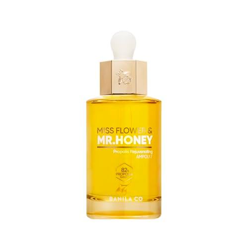 BANILA CO Miss Flower &amp; Mr Honey Propolis Rejuvenating Ampoule - Nourishing Serum with Propolis Extract &amp; Royal Jelly, Korean Skincare for Youthful Radiance, 50ml/1.01 fl oz