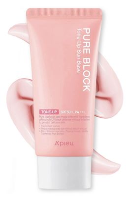 A&#39;PIEU Pure Block Tone Up Sunscreen Base SPF50+/PA+++ 50ml | Tone-Up Reef Safe Korean Sunscreen for Makeup Base