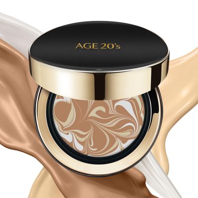 AGE20&#39;S Signature Essence Pact SPF 50+ | Pack of 1 | 27 Medium | Cream Foundation, Dewy Finish, Natural Coverage | Korean Cushion Foundation