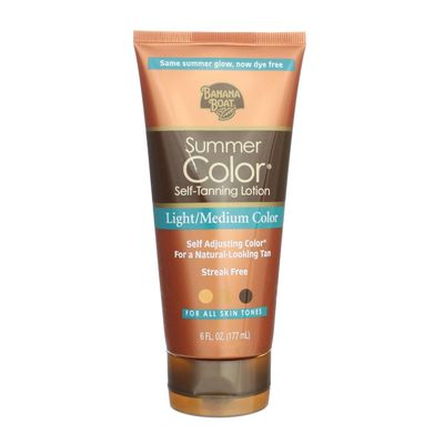 Banana Boat, Summer Color Self-Tanning Lotion, Light/Medium Color, for all Skin Tones, 6 oz Tube